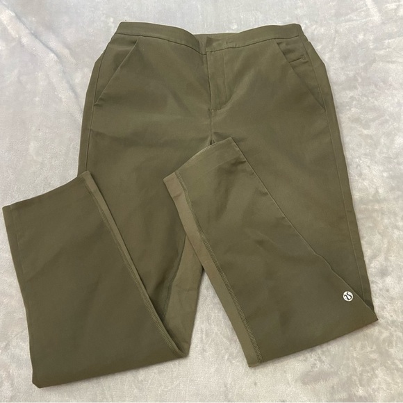 Lululemon &go City Trek Cropped Trouser Fatigue Green 4074 - Picture 3 of 10